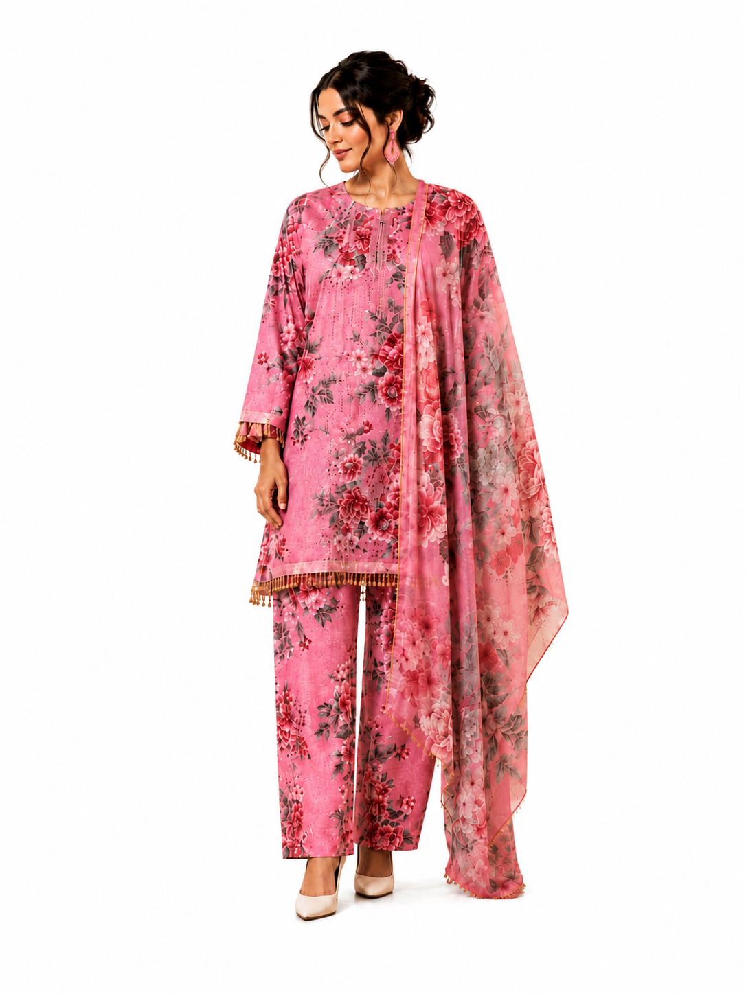 3pc Ready to Wear Embroidered Suit