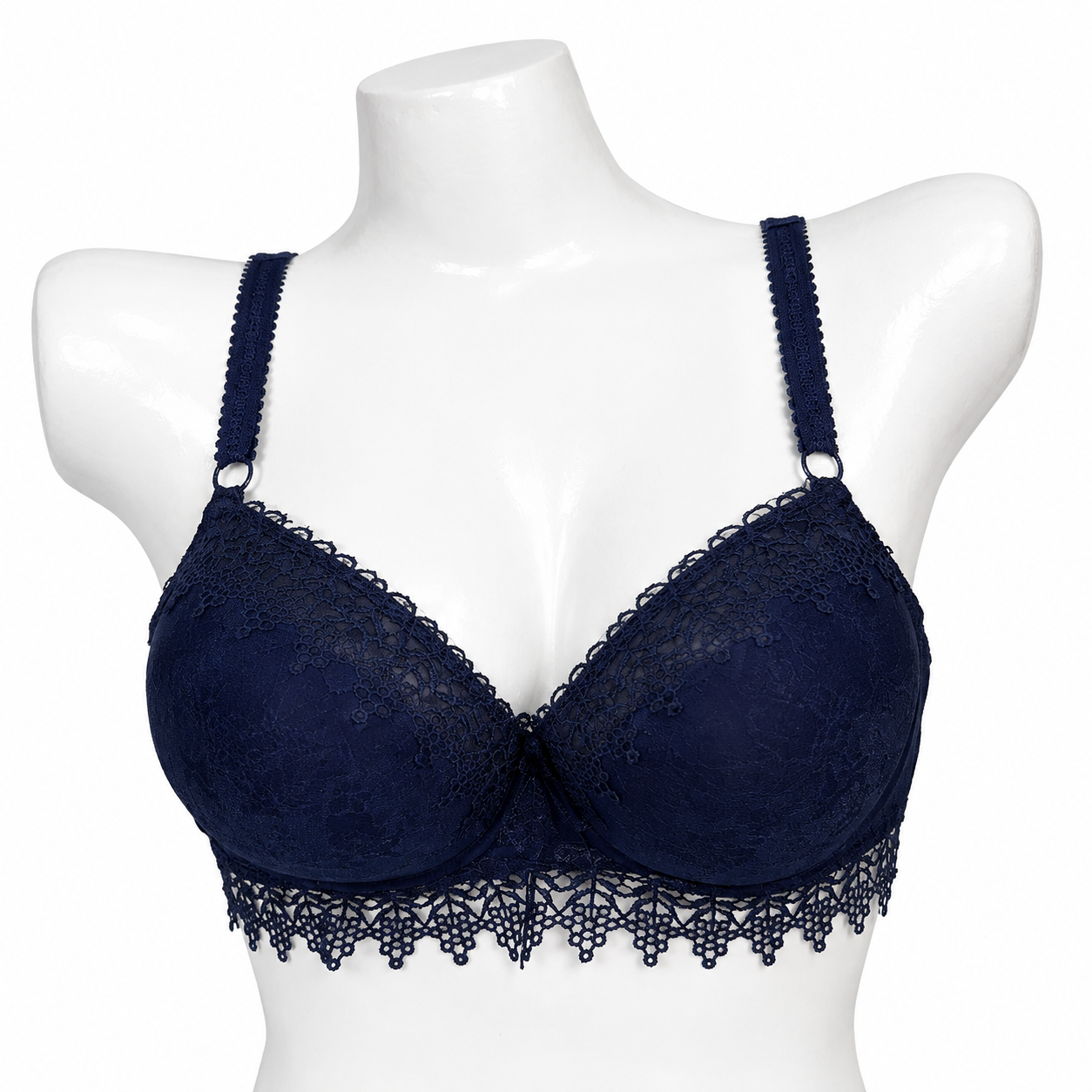 Navy Blue Lace Bra